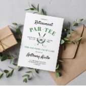 リースゴルフをテーマにした退職パーティー 招待状