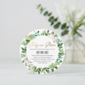 リースシャワーにおける多汁性開花葉ベビー 招待状 (スタンド正面)
