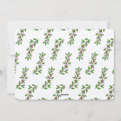 リースシンプルクラフト紙クリスマスフォト シーズンカード (裏面)