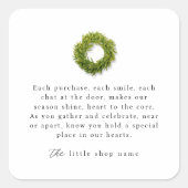 リースシンプルスモールビジネスホリデーサンキューユー スクエアシール (正面)