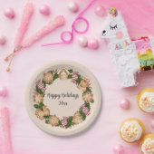 リースジンガーブレッドハウスクリスマスホリデーパーティー ペーパープレート (パーティー)