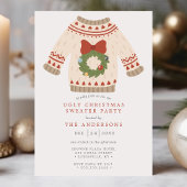 リースタッキーで醜いクリスマスセーターパーティー 招待状