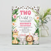 リースチエタプリントサファリツーワイルドバースデー 招待状 (スタンド正面)