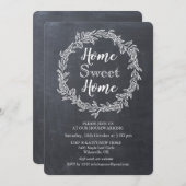 リースチョーク引っ越し祝いパーティー招待状 招待状 (正面/裏面)