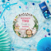 リースチータプリントサファリ誕生日パーティー ペーパープレート (パーティー)