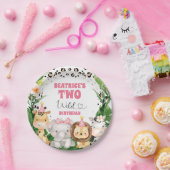 リースチータプリントサファリ誕生日パーティー ペーパープレート (パーティー)