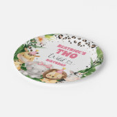 リースチータプリントサファリ誕生日パーティー ペーパープレート (アングル)