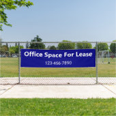 リースネイビーブルー及びホワイトフォンのオフィス宇宙 横断幕 (インサイチュ)