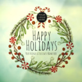 リースハッピーホリデーズビジネスロゴウィンドウの固定 ウィンドウサイン (シート3)