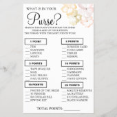 リースハンドバッグの中に何が入っているかシャワーゲームカード チラシ (正面)