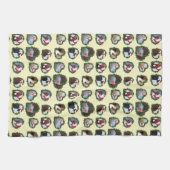 リースハートクリスマスの鶏 キッチンタオル (横)