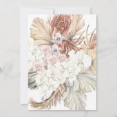 リースパンパスグラスフローラトロピカルジャングル 招待状 (裏面)