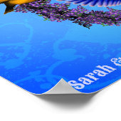 リースパーソナライズされたの結婚贈り物 ポスター (角)