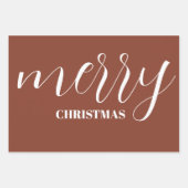 リースパーソナライズされたメリークリスマステラコッタ ラッピングペーパーシート (正面2)