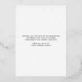 リースビジネスハッピーホリデ実在ーズゴールドフォイルカード 箔招待状 (裏面)