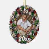 リースフきらめくォトフレームキープスクオーナメント セラミックオーナメント (右)