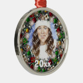 リースフきらめくォトフレームキープスクオーナメント メタルオーナメント (右)