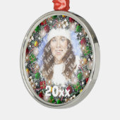 リースフきらめくォトフレームキープスクオーナメント メタルオーナメント (左)