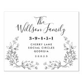 リースファミリー名差出人住所ゴム印 ラバースタンプ (インプリント)