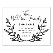 リースファミリ名差出人住所 ラバースタンプ (インプリント)