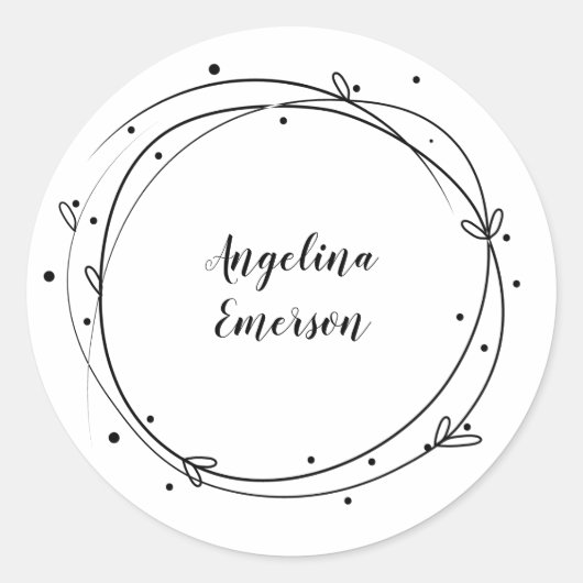 リースフェミニン手作り ラウンドシール (正面)