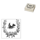 リースフランスのと鳥ヴィンテージアートゴムスタンプ ラバースタンプ (押印)