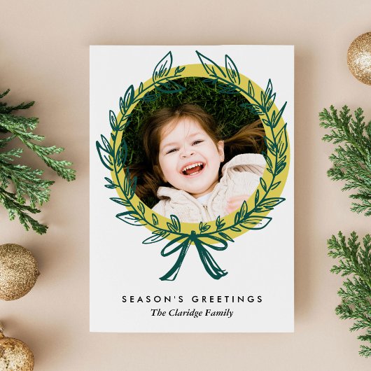 リースフレームホリデーフォトカード シーズンカード