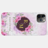 リースフローライニシャル文字モノグラム名大理石 Case-Mate iPhoneケース (裏面(横))