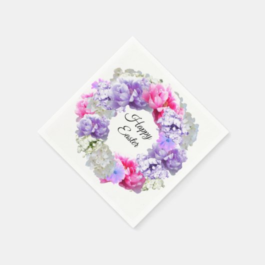 リースフローラハッピーイースター紙ナプキン スタンダードカクテルナプキン (角)