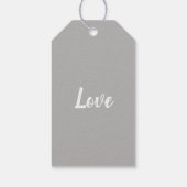 リースフローラハート。スタイリッシュ結婚Gif ギフトタグ (裏面)