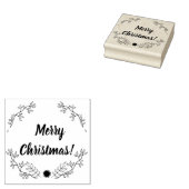 リースフローラメリークリスマス ラバースタンプ (押印)