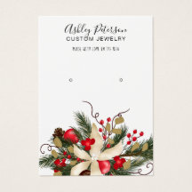 リースフローラ水彩色ジュエリーイヤリング表示