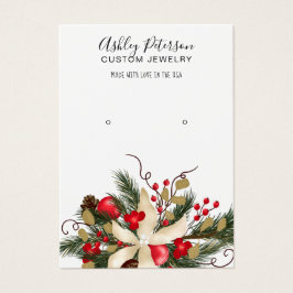 リースフローラ水彩色ジュエリーイヤリング表示