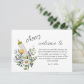 リースベビーシャワー歓迎サインテンプレート エンクロージャーカード (スタンド正面)