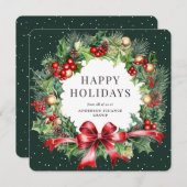 リースホリエレガントーベリーズパインコーンビジネス シーズンカード (正面/裏面)