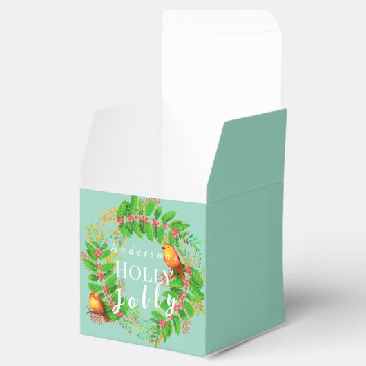 リースホリーすてきファミリーライトティール(緑がかった色) フェイバーボックス (オープン)