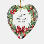 リースホリーベリーブラックプライドビジネス セラミックオーナメント (左)