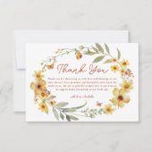 リースボホワイルドフラワーベビーシャワーサンキューカード サンキューカード (正面)