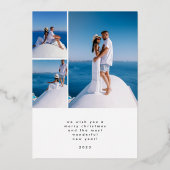 リースメリークリスマスハッピーニューイヤーコラージュバラ 箔シーズンカード (裏面)