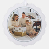 リースメリークリスマスパーソナライズされた写真 オーナメントカード (裏面)