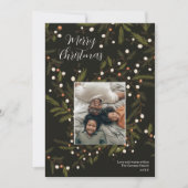 リースモダングリーンクリスマスファミリー4枚の写真 シーズンカード (正面)