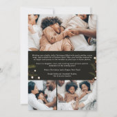 リースモダングリーンクリスマスファミリー4枚の写真 シーズンカード (裏面)