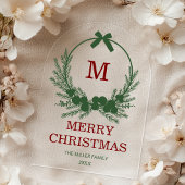 リースモダンメリークリスマスアクリルカード アクリル招待状