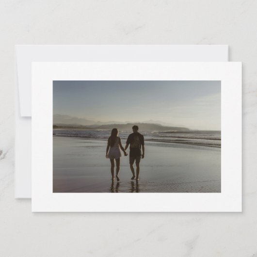 リースモノグラムセージエレガントグリーンフォトバック セーブザデート (裏面)