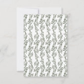 リースモノグラムセージエレガントグリーンフレ結婚ーム 出欠カード (裏面)