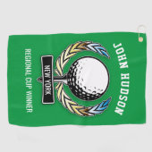 リースモノグラムテンプレートゴルフトウ付きゴルフデザイン ゴルフタオル (横)