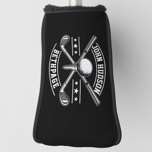 リースモノグラムデザイン付きゴルフテンプレート ゴルフヘッドカバー (回転90)