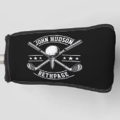 リースモノグラムデザイン付きゴルフテンプレート ゴルフヘッドカバー (正面)