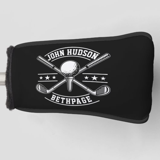 リースモノグラムデザイン付きゴルフテンプレート ゴルフヘッドカバー (正面)