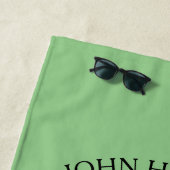 リースモノグラムデザイン付きゴルフテンプレート ビーチタオル (インサイチュ)